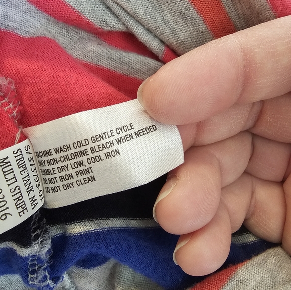 Gap Maternity Women's Stripped Pink and Blue Tank Maxi Dress Size S - Picture 12 of 13